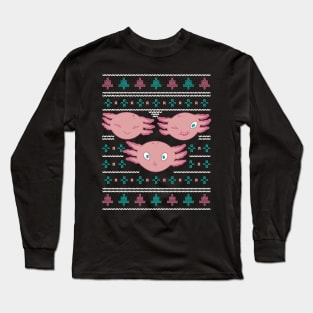 Cute Axolotl Ugly Christmas Sweater Long Sleeve T-Shirt
